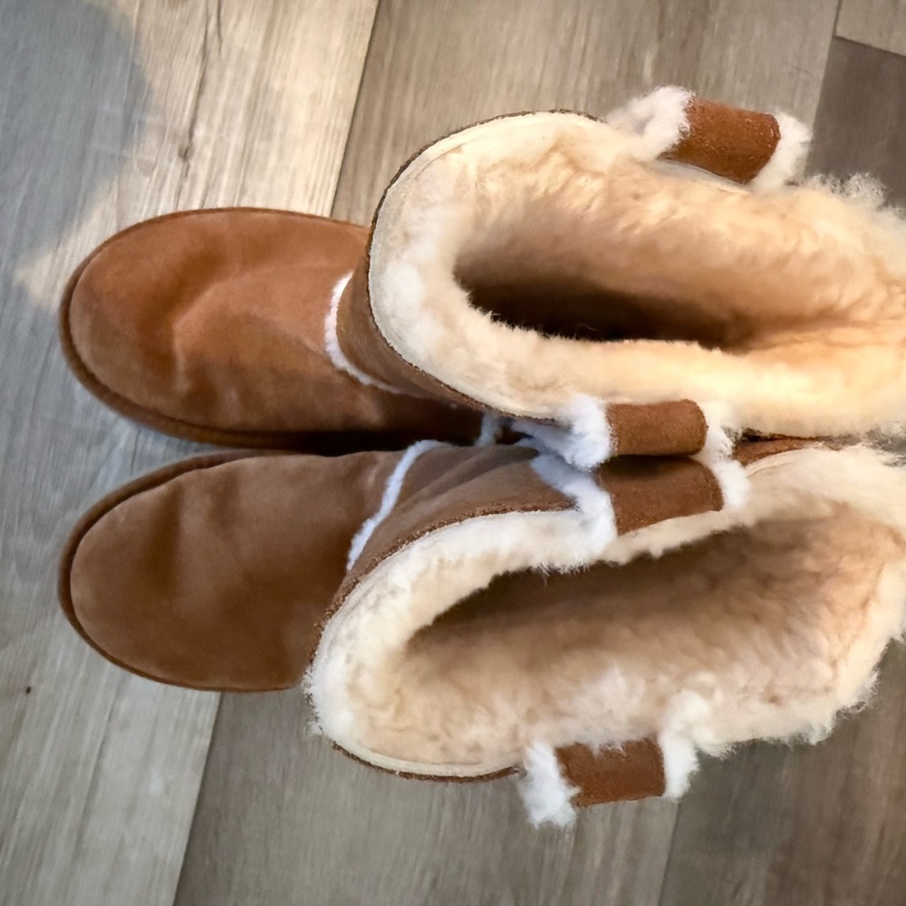 UGG Tan Shearling Lined Boots - Picture 2 of 5